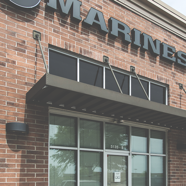 upfit or remodel of commercial storefront design for a marines office